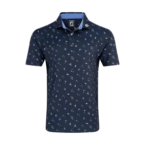 2024 FootJoy Men's Clam Bake Print Lisle Polo - Navy