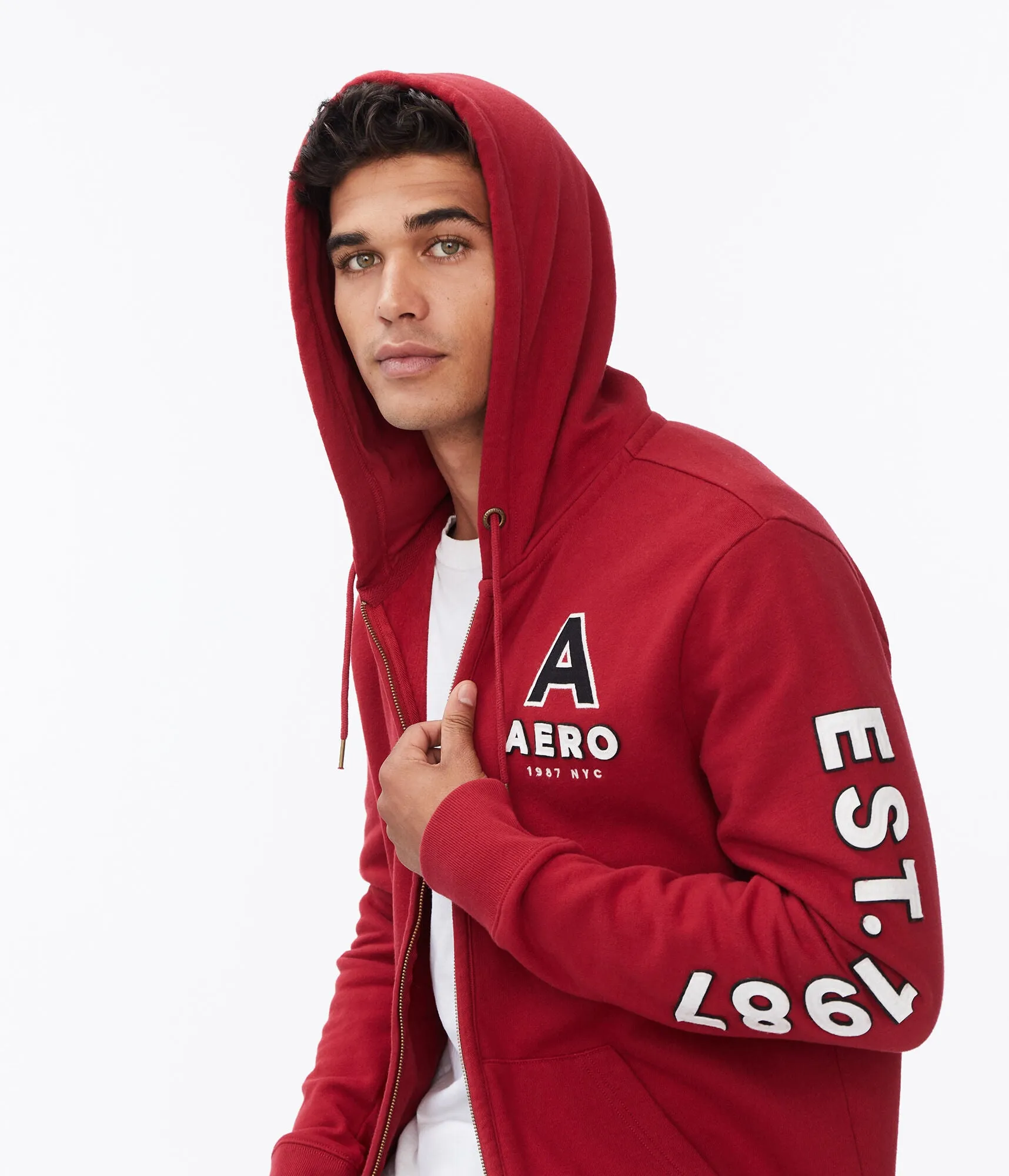 Aeropostale Aero 1987 NYC Full-Zip Hoodie