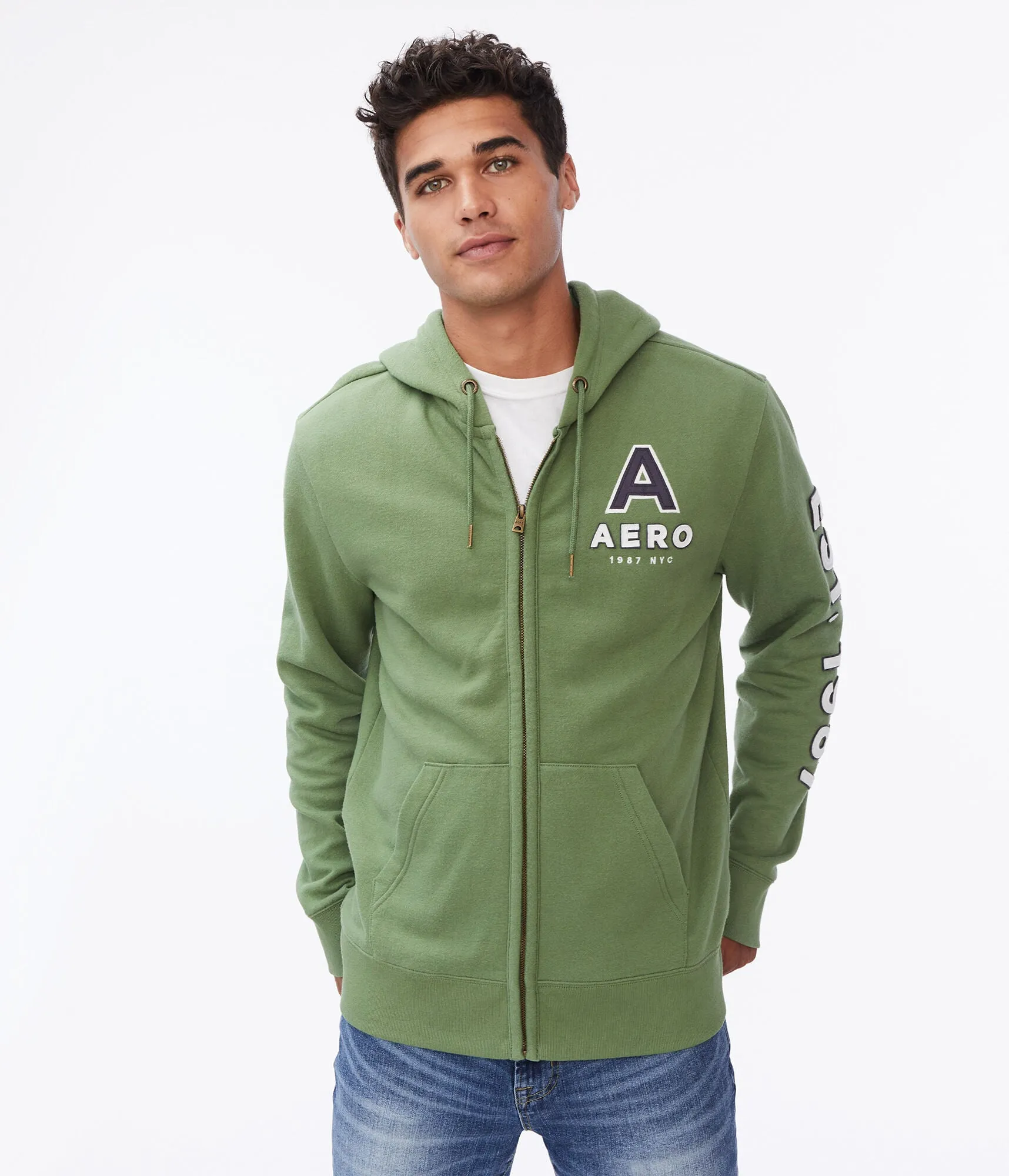 Aeropostale Aero 1987 NYC Full-Zip Hoodie