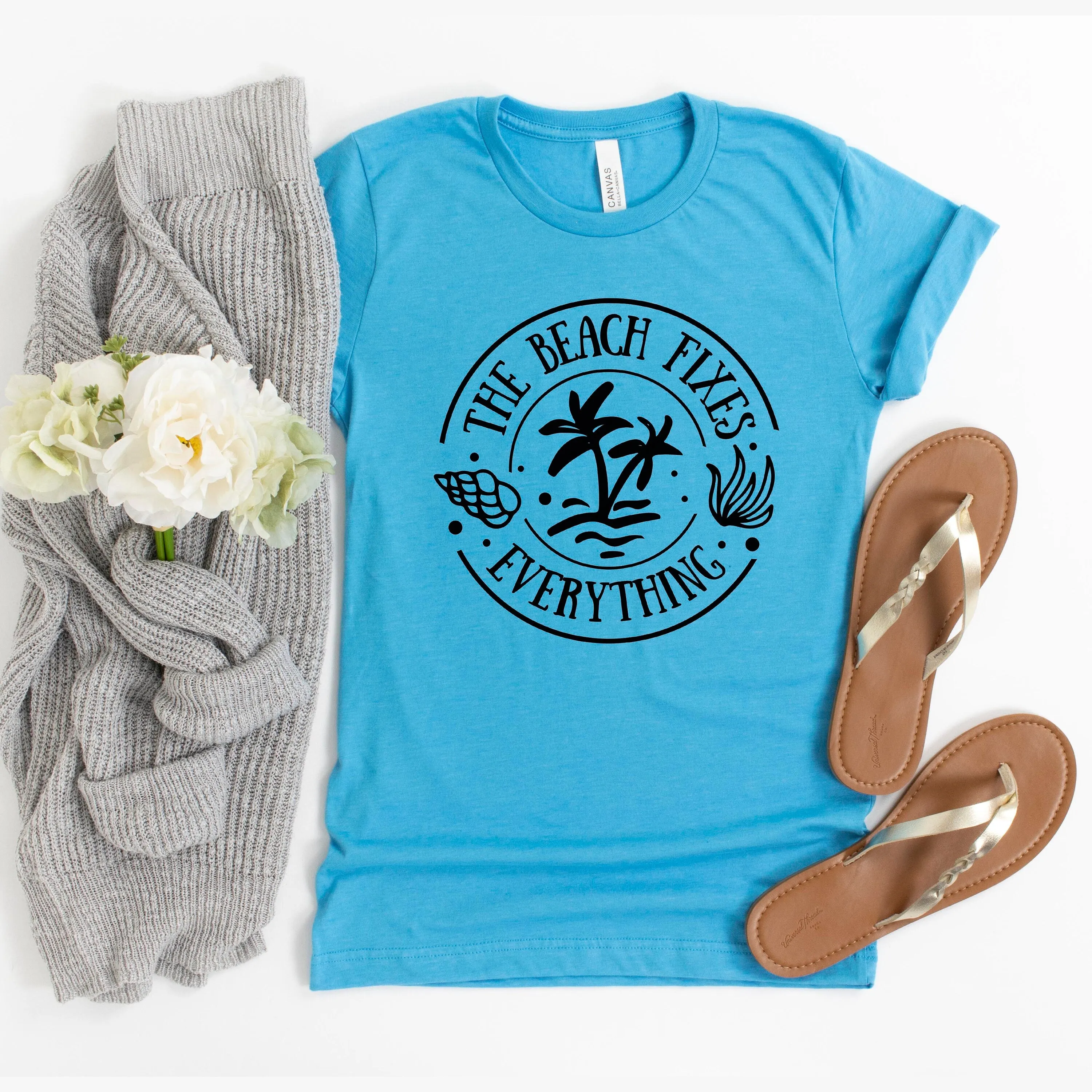 Beach Tshirt for Women The Beach Fixes Everything