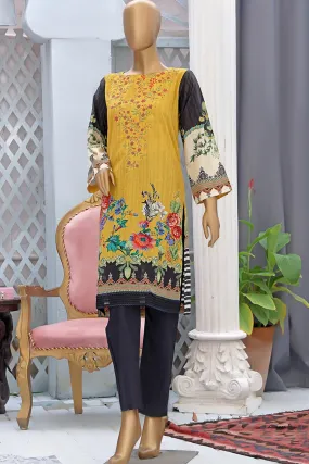 Bin Saeed Stitched Embroidered Lawn Shirts Collection'2022-L-09-Yellow