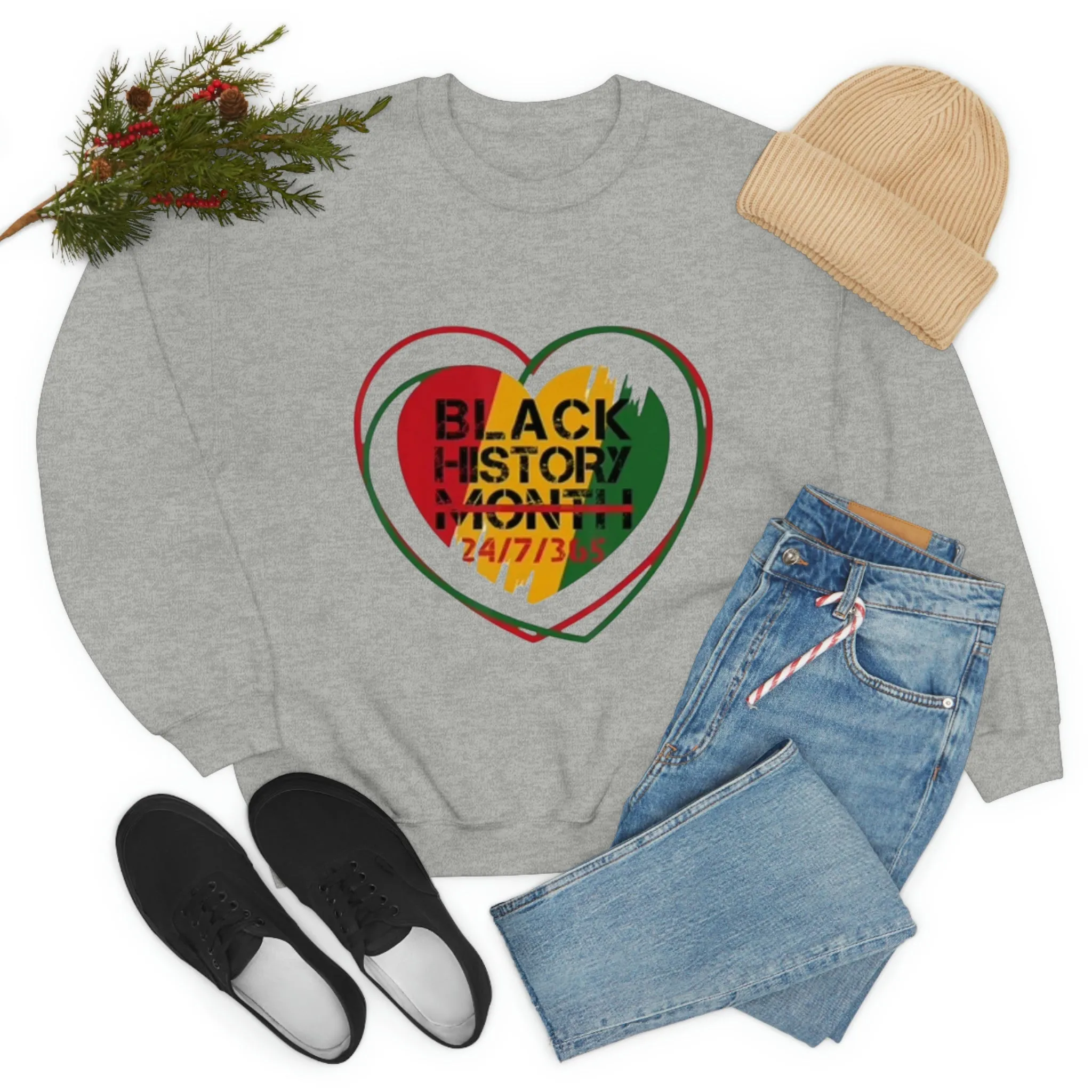 Black History 24/7/365 Crewneck Sweatshirt