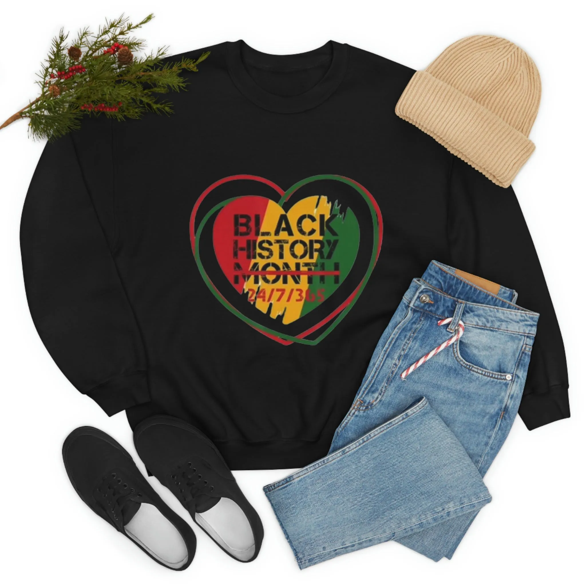 Black History 24/7/365 Crewneck Sweatshirt