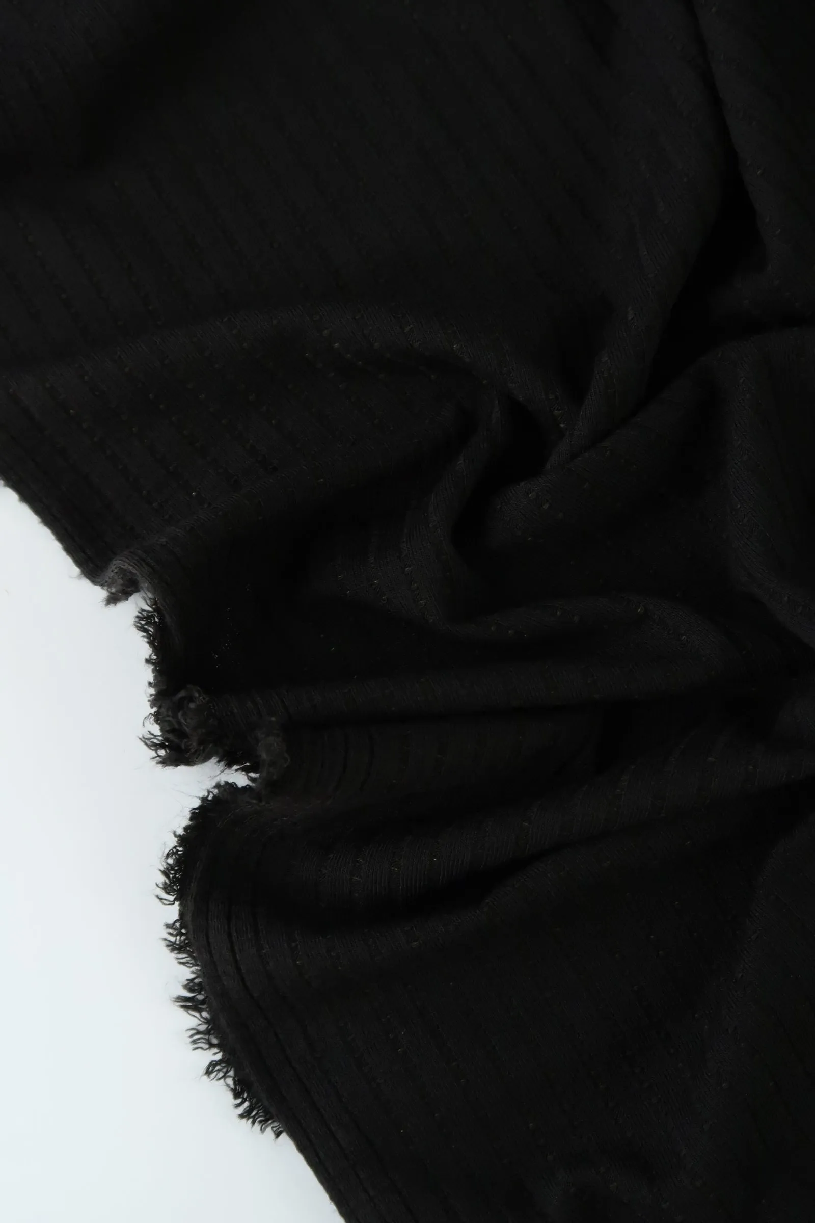 Black Nepal Rib Knit