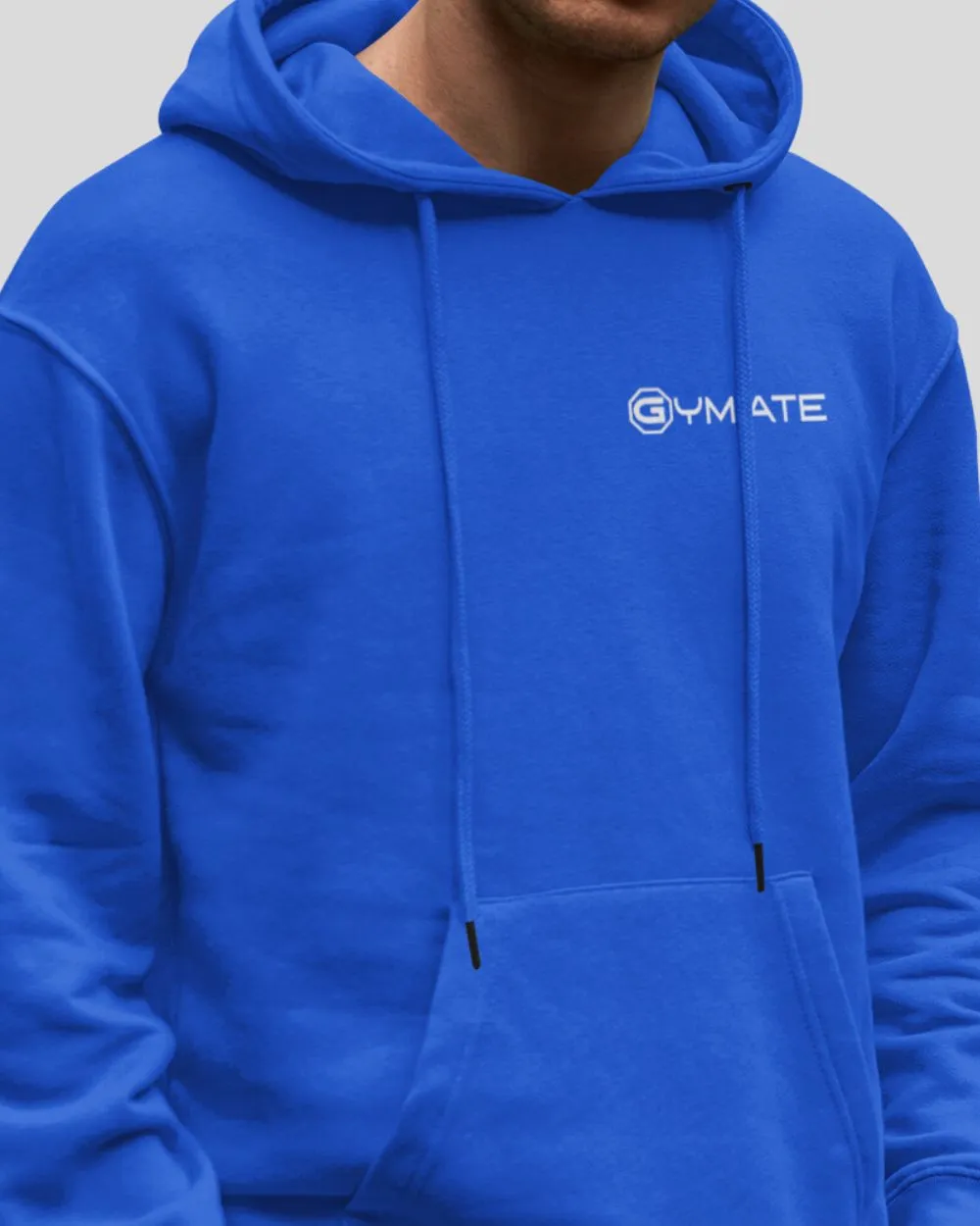 Blue Hoodie Mens – Gymate Designer Logo [chest]