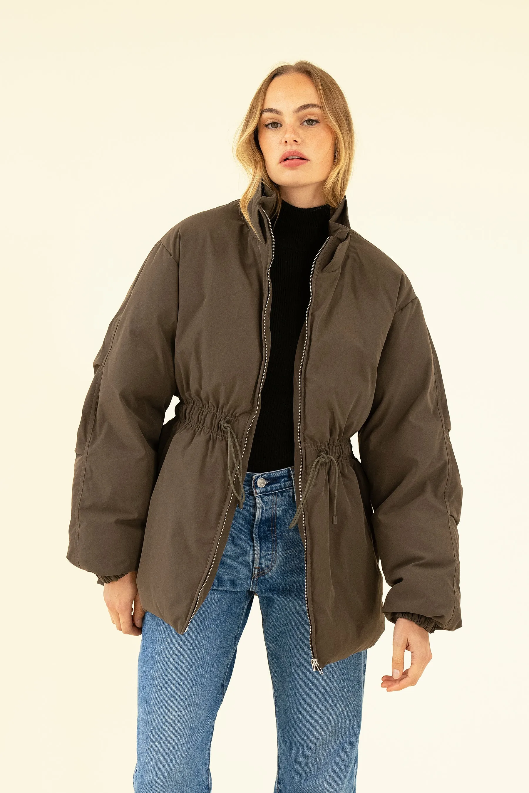 CADENCE PUFFER COAT - BRUN