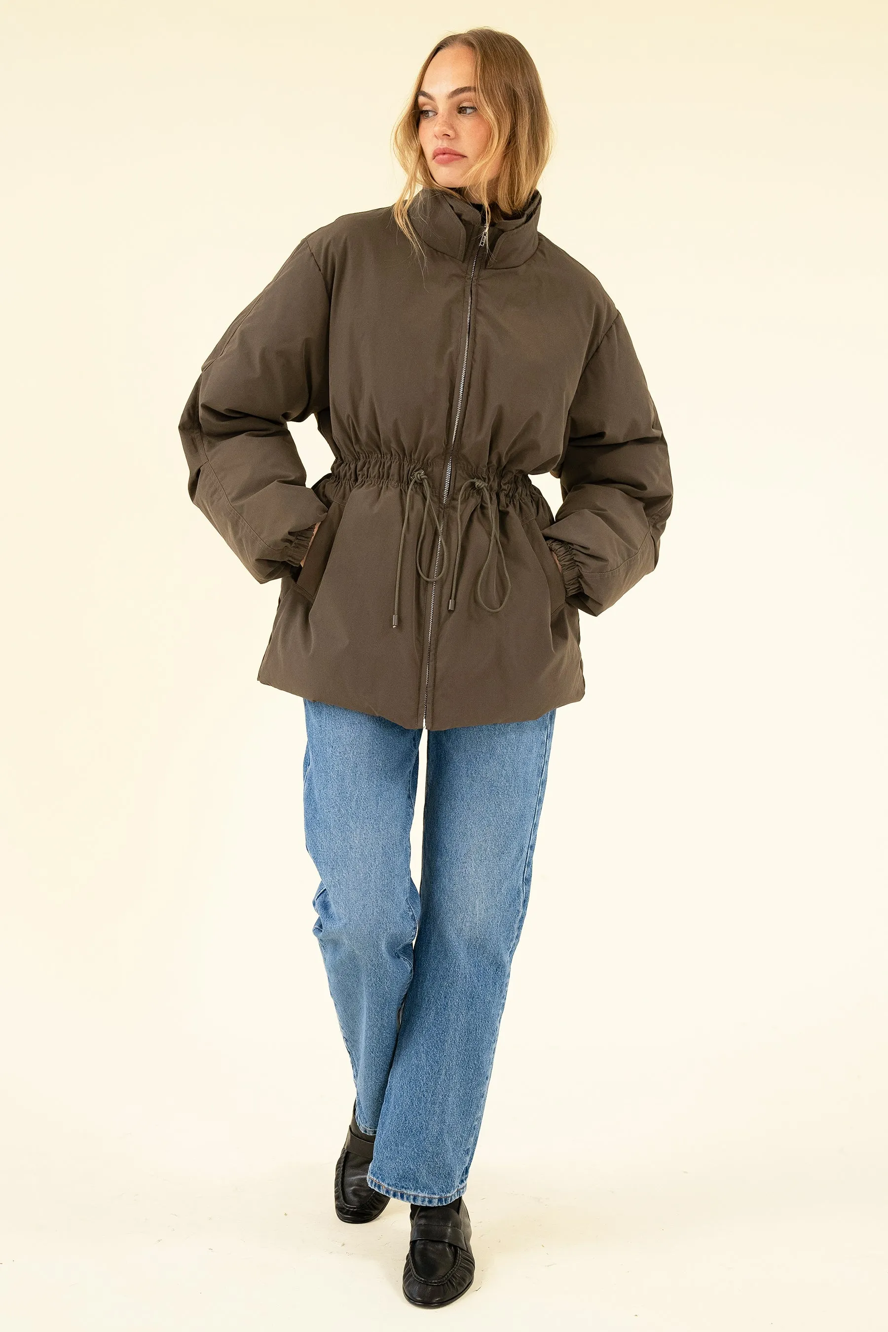 CADENCE PUFFER COAT - BRUN