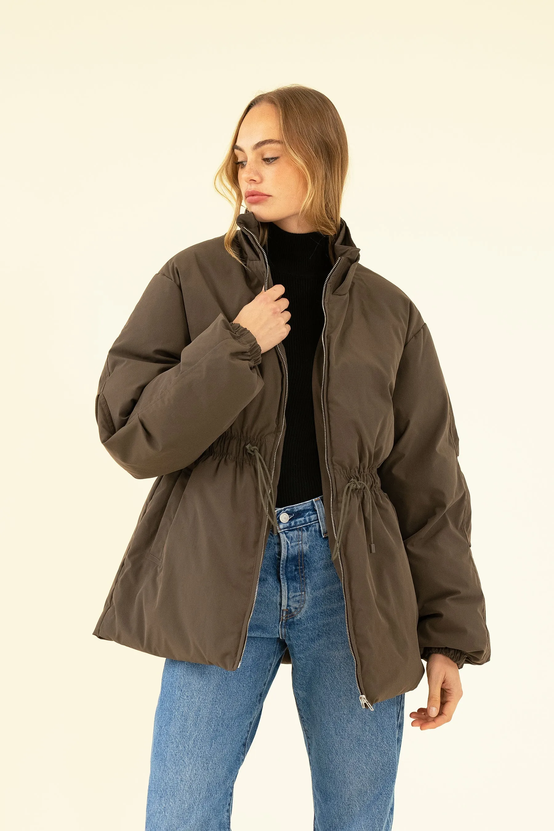 CADENCE PUFFER COAT - BRUN