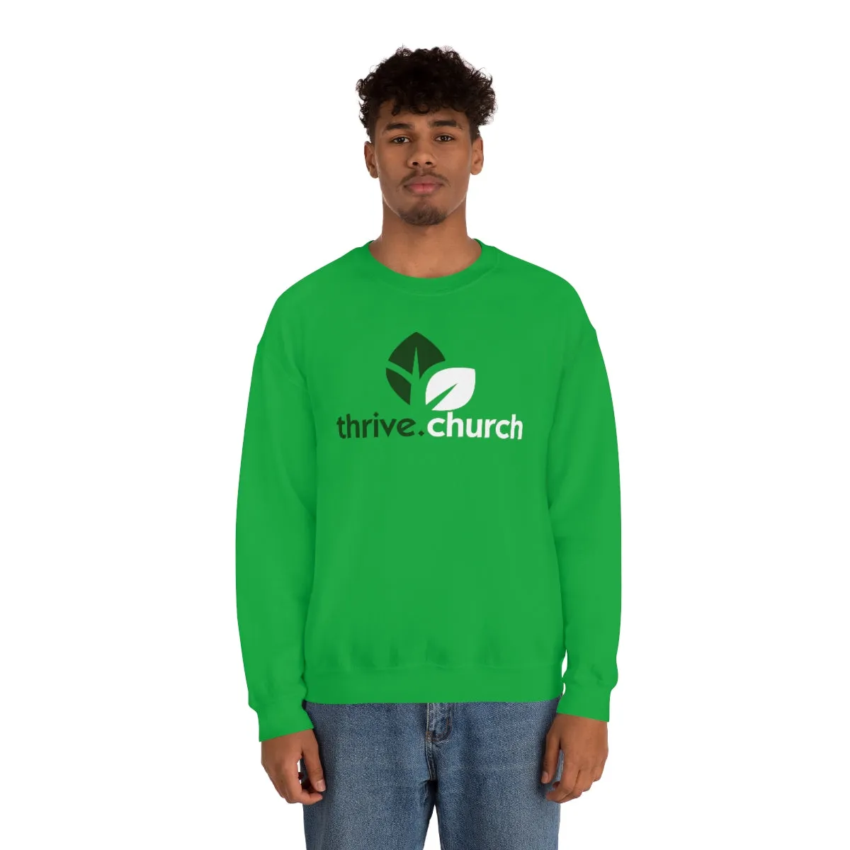 Christmas Logo Green & White Crewneck Sweatshirt