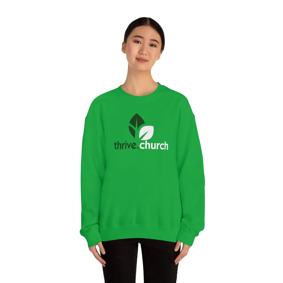 Christmas Logo Green & White Crewneck Sweatshirt