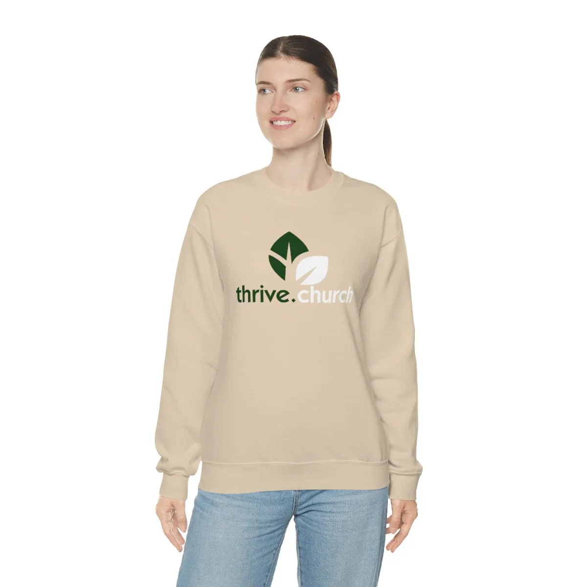 Christmas Logo Green & White Crewneck Sweatshirt