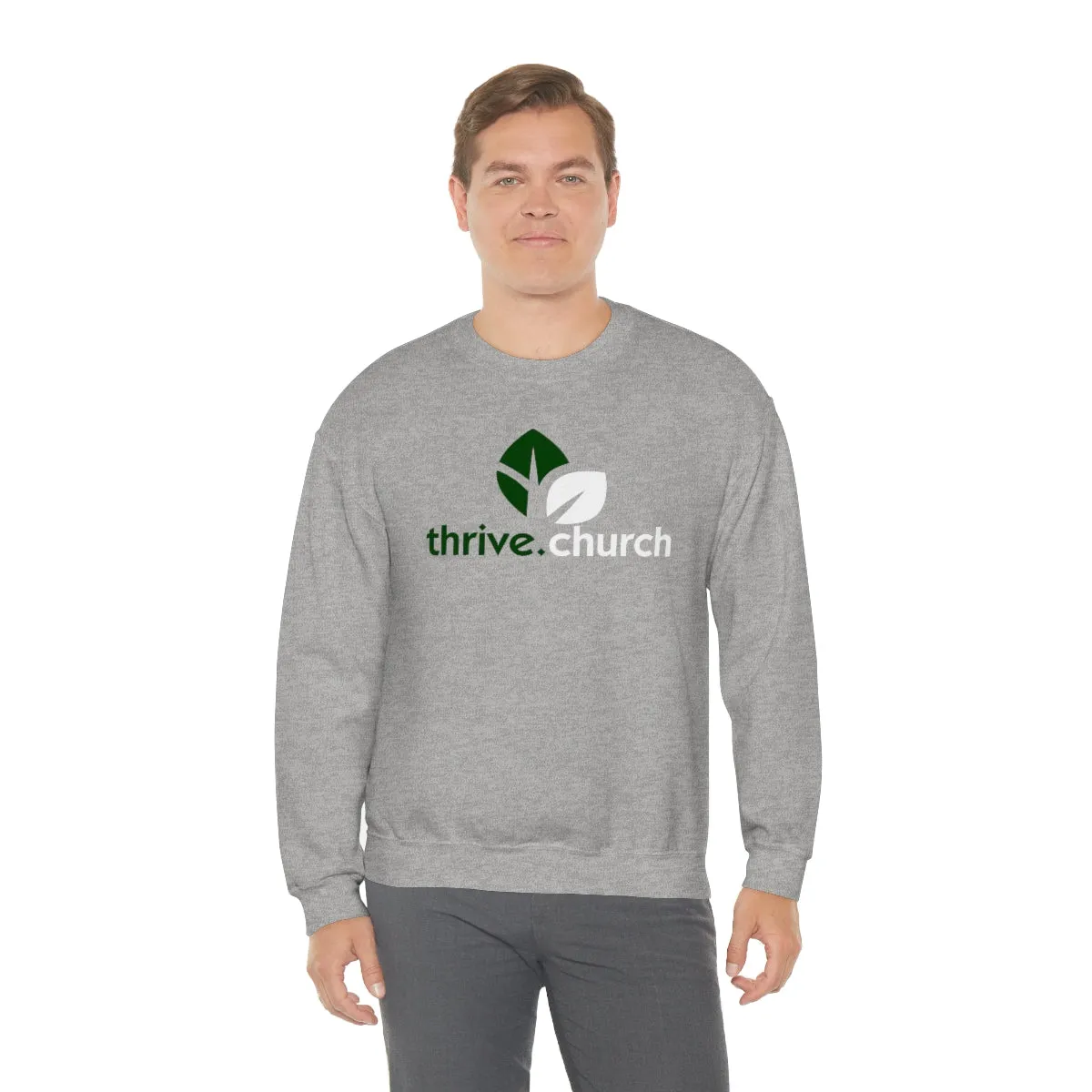 Christmas Logo Green & White Crewneck Sweatshirt