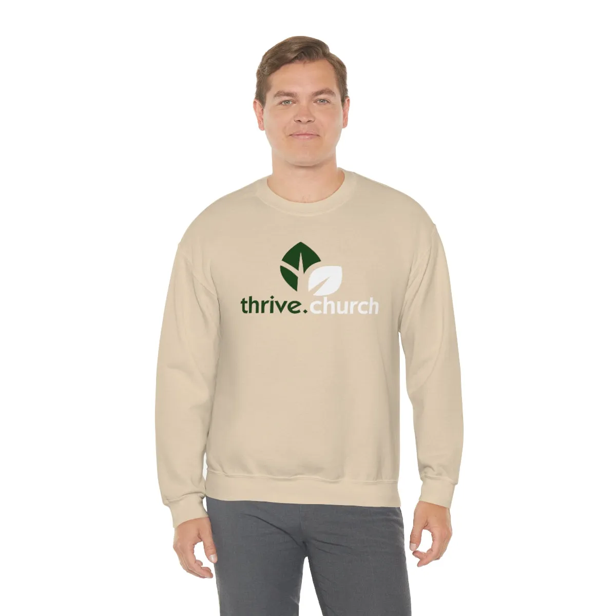 Christmas Logo Green & White Crewneck Sweatshirt