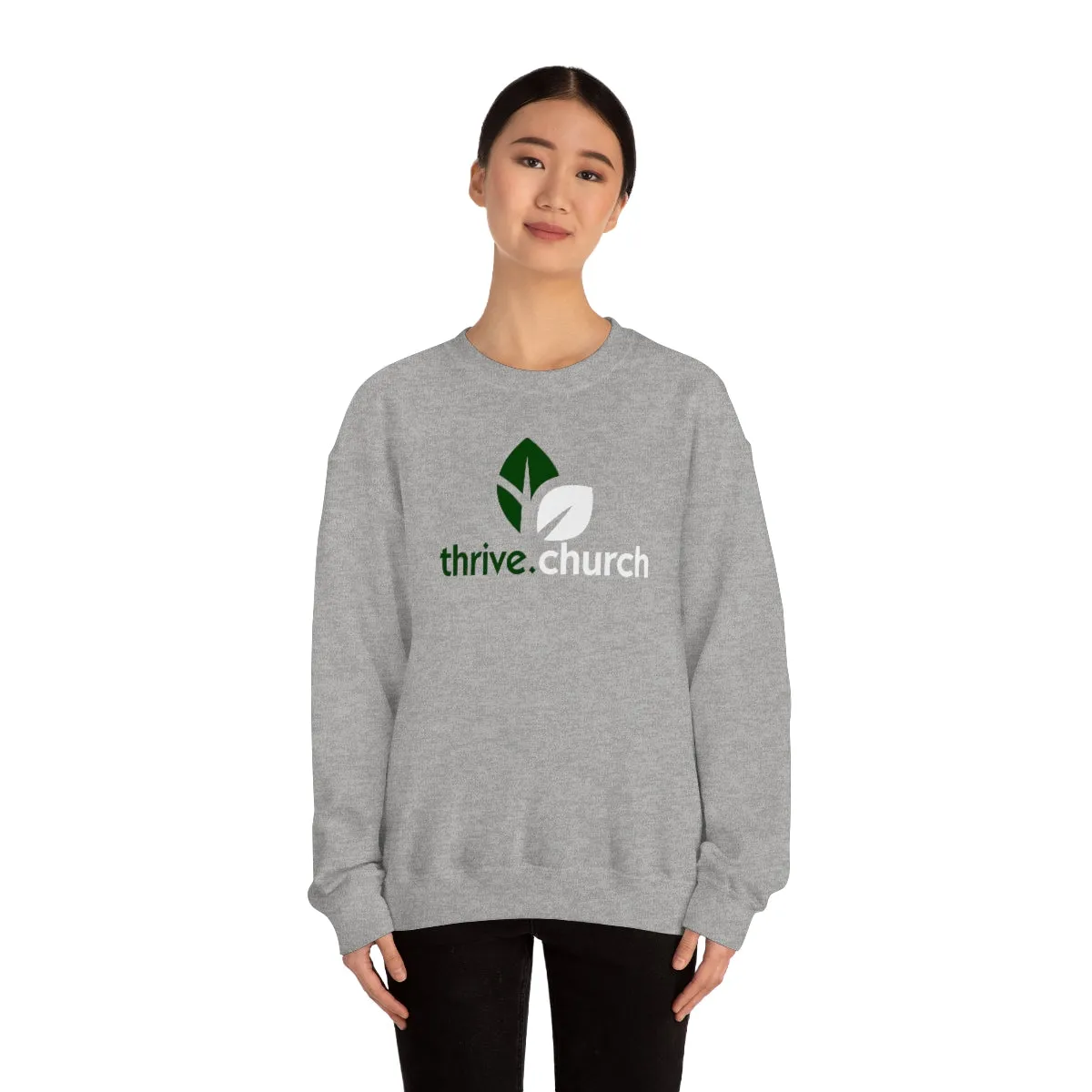 Christmas Logo Green & White Crewneck Sweatshirt