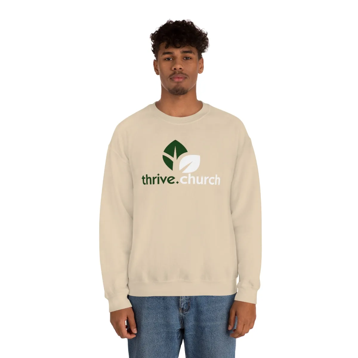 Christmas Logo Green & White Crewneck Sweatshirt