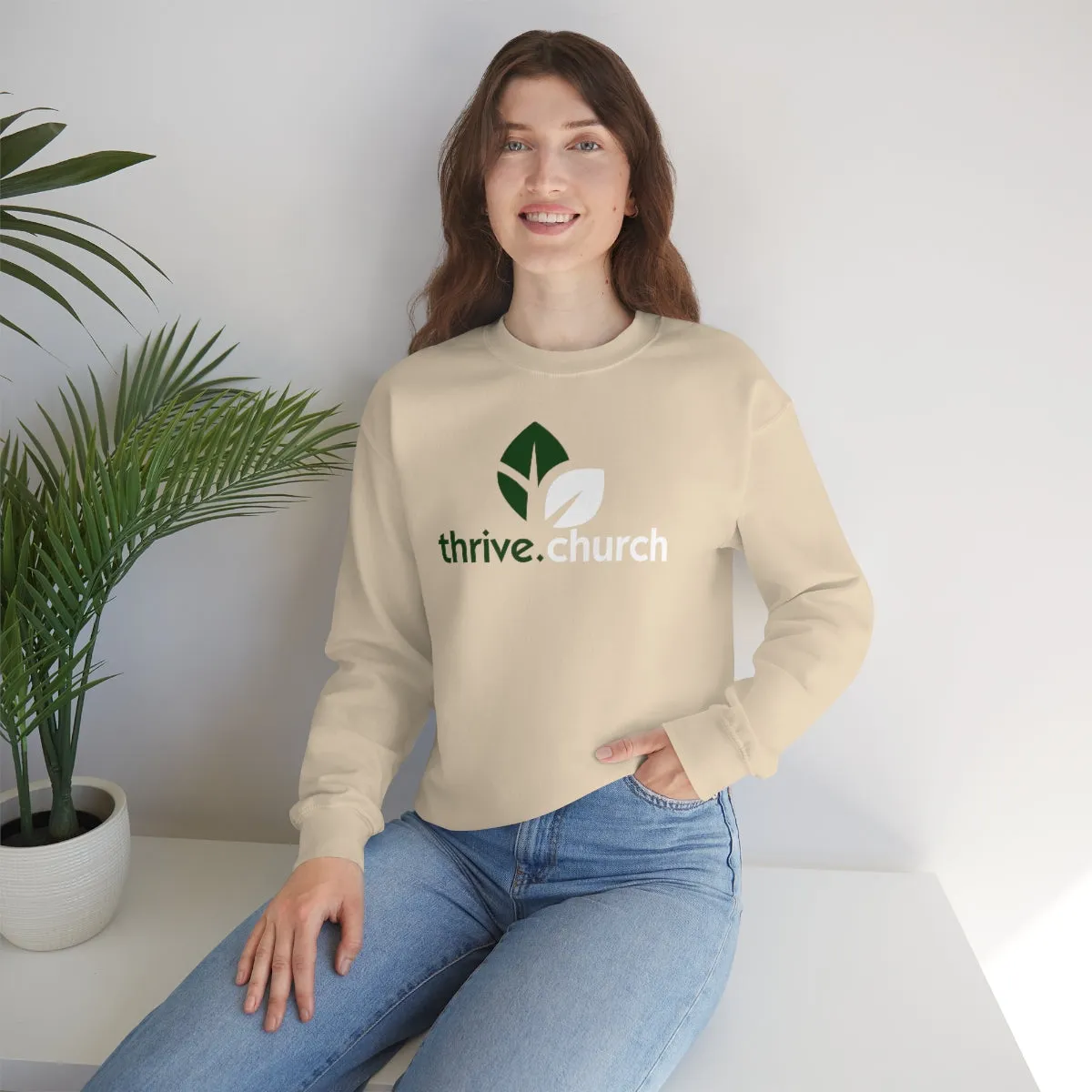 Christmas Logo Green & White Crewneck Sweatshirt