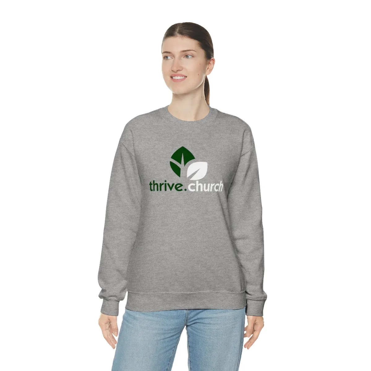 Christmas Logo Green & White Crewneck Sweatshirt