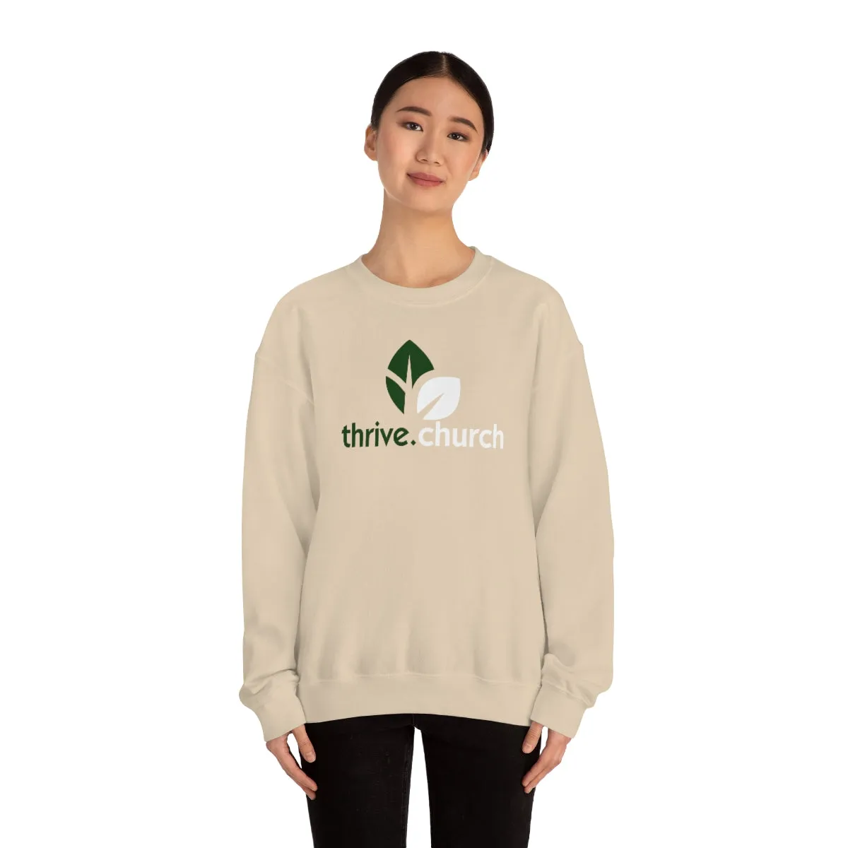 Christmas Logo Green & White Crewneck Sweatshirt