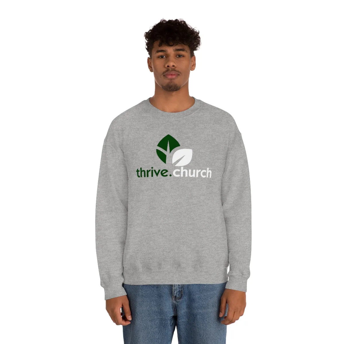 Christmas Logo Green & White Crewneck Sweatshirt