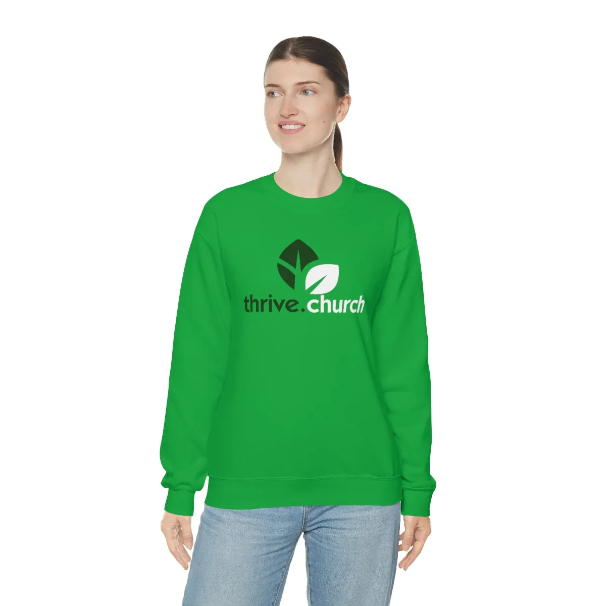 Christmas Logo Green & White Crewneck Sweatshirt