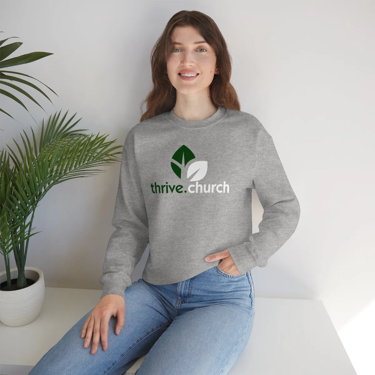 Christmas Logo Green & White Crewneck Sweatshirt