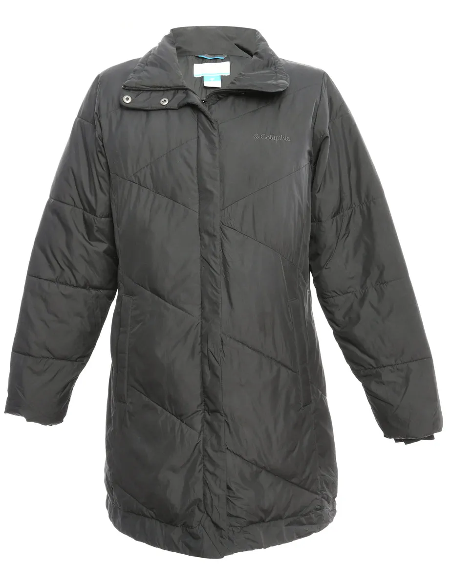 Columbia Long Black Puffer Coat - M