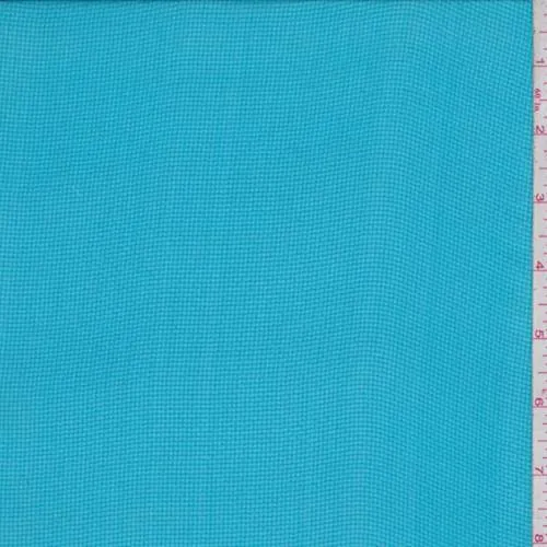 Cyan Blue Hammered Silk Chiffon Fabric