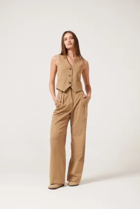 Delia Tailored Pant - Tobacco