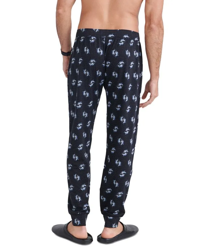 DropTemp SAXX Men's Loose Fit Cooling Print Night Pants, Black