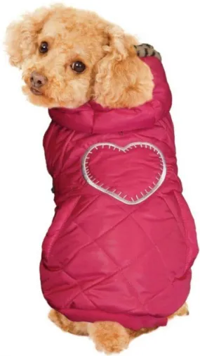 Fashion Pet Girly Puffer Dog Coat Pink - X-Small