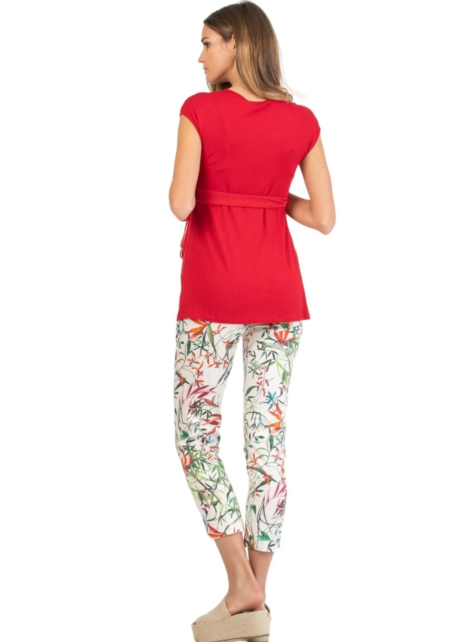 Floral Printed Tailored Maternity Trousers