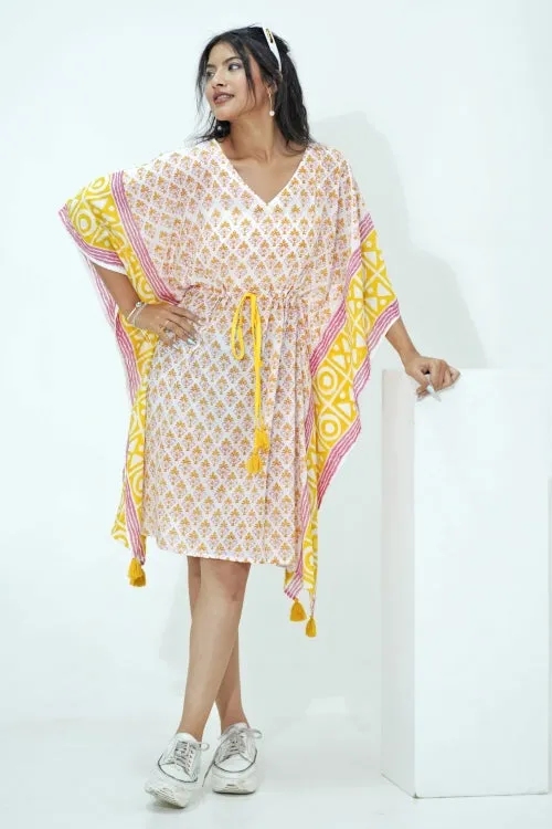 Fruity Frenzy Hand Block Printed Kaftan