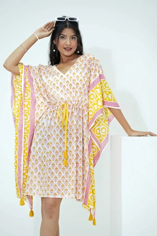 Fruity Frenzy Hand Block Printed Kaftan