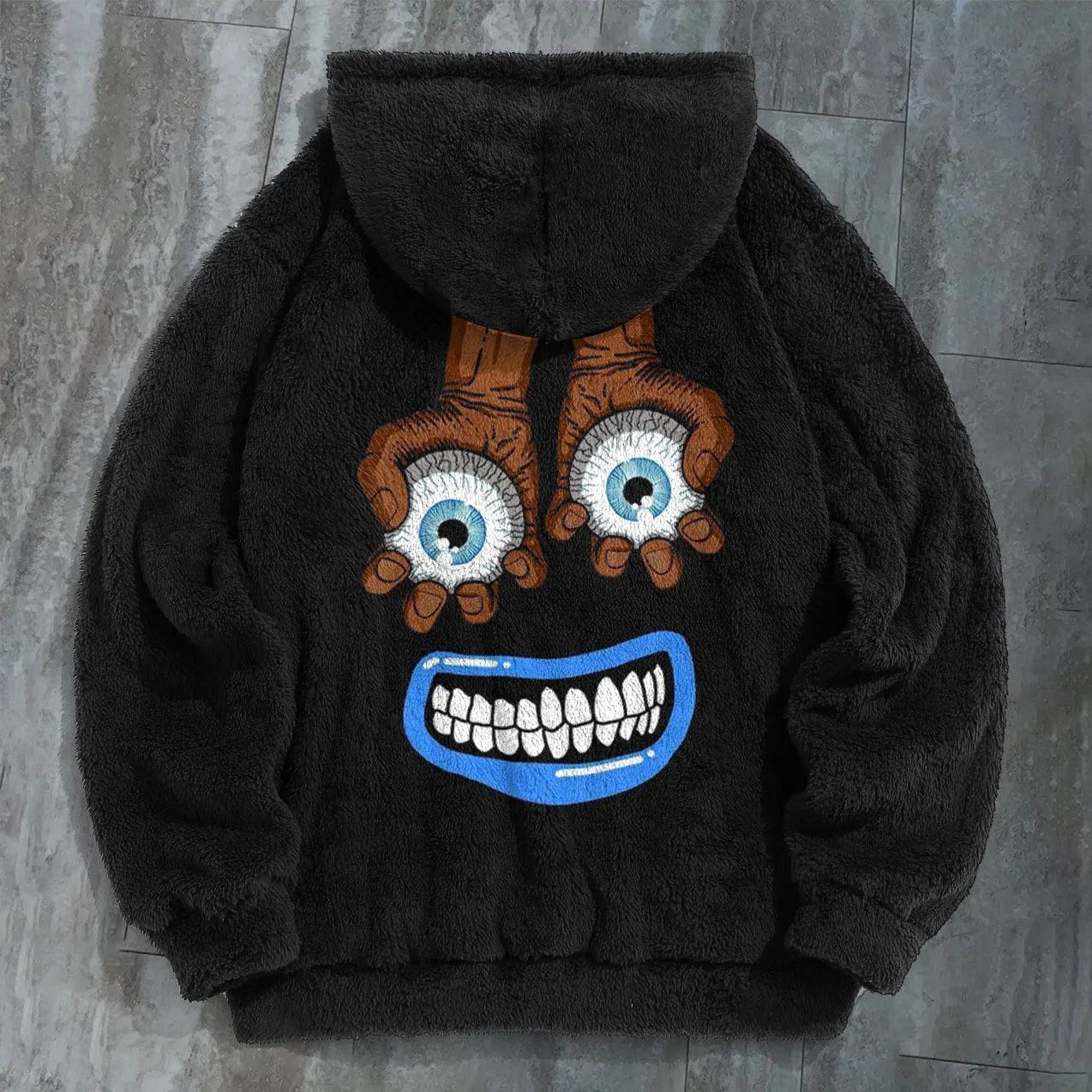 Funny Print Fashion Plush Hoodies