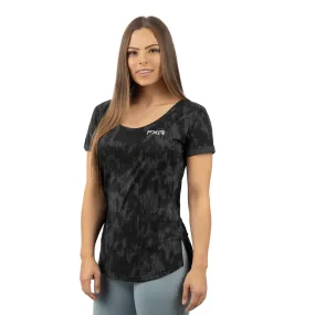 FXR Womens Lotus Active T-Shirt Black Fiber