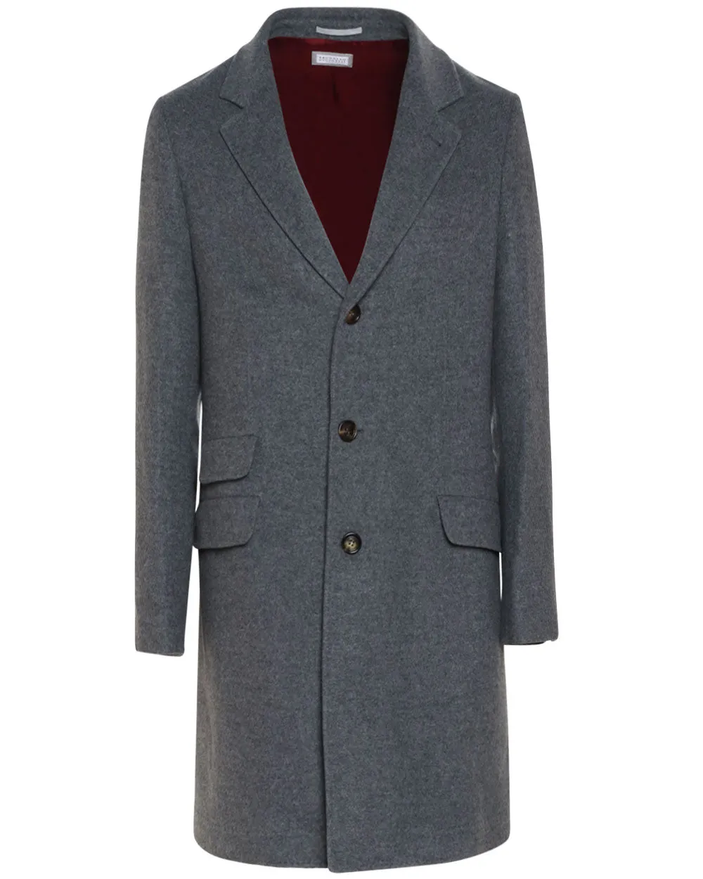 Grey Water Resistant Cashmere Car Coat