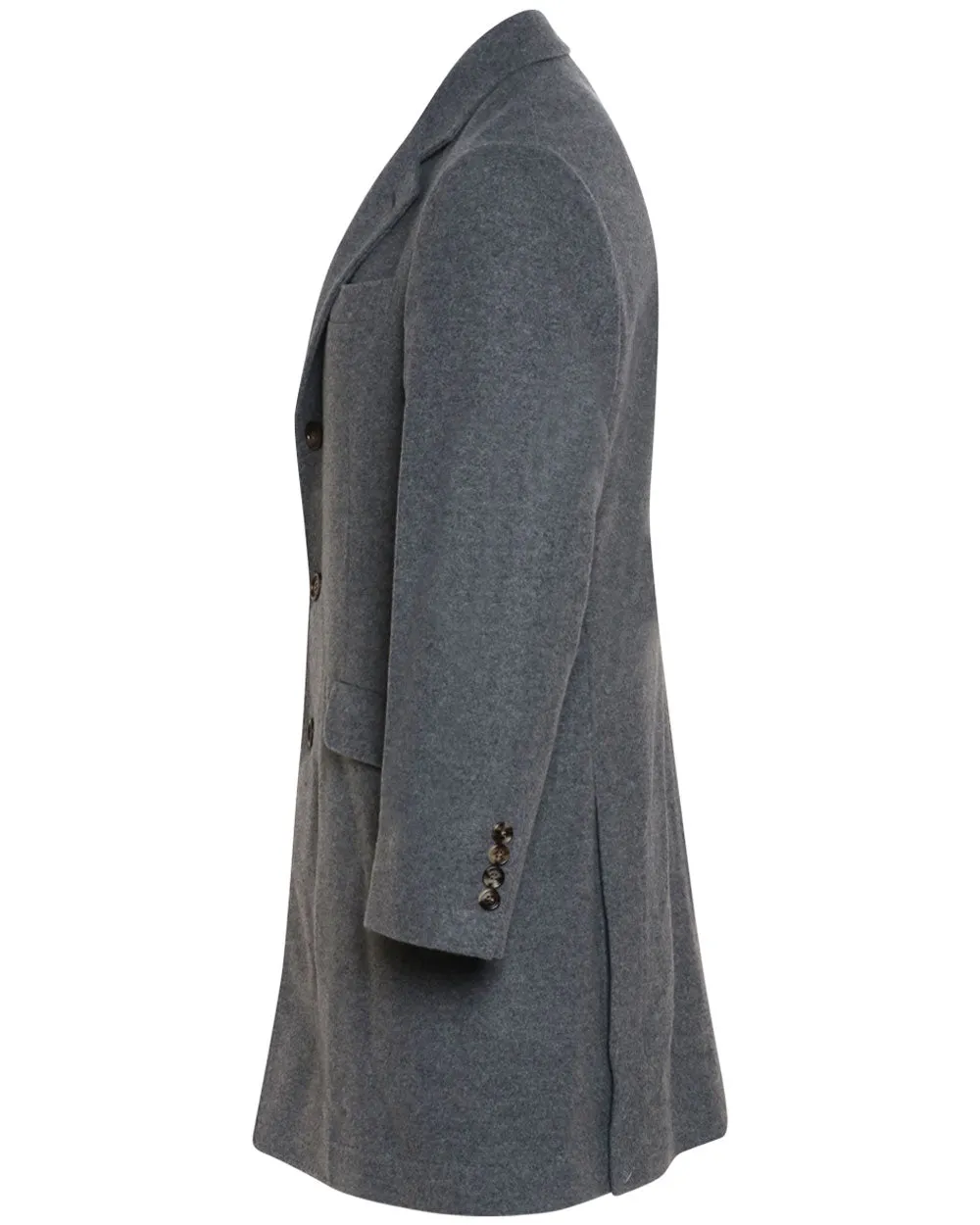 Grey Water Resistant Cashmere Car Coat