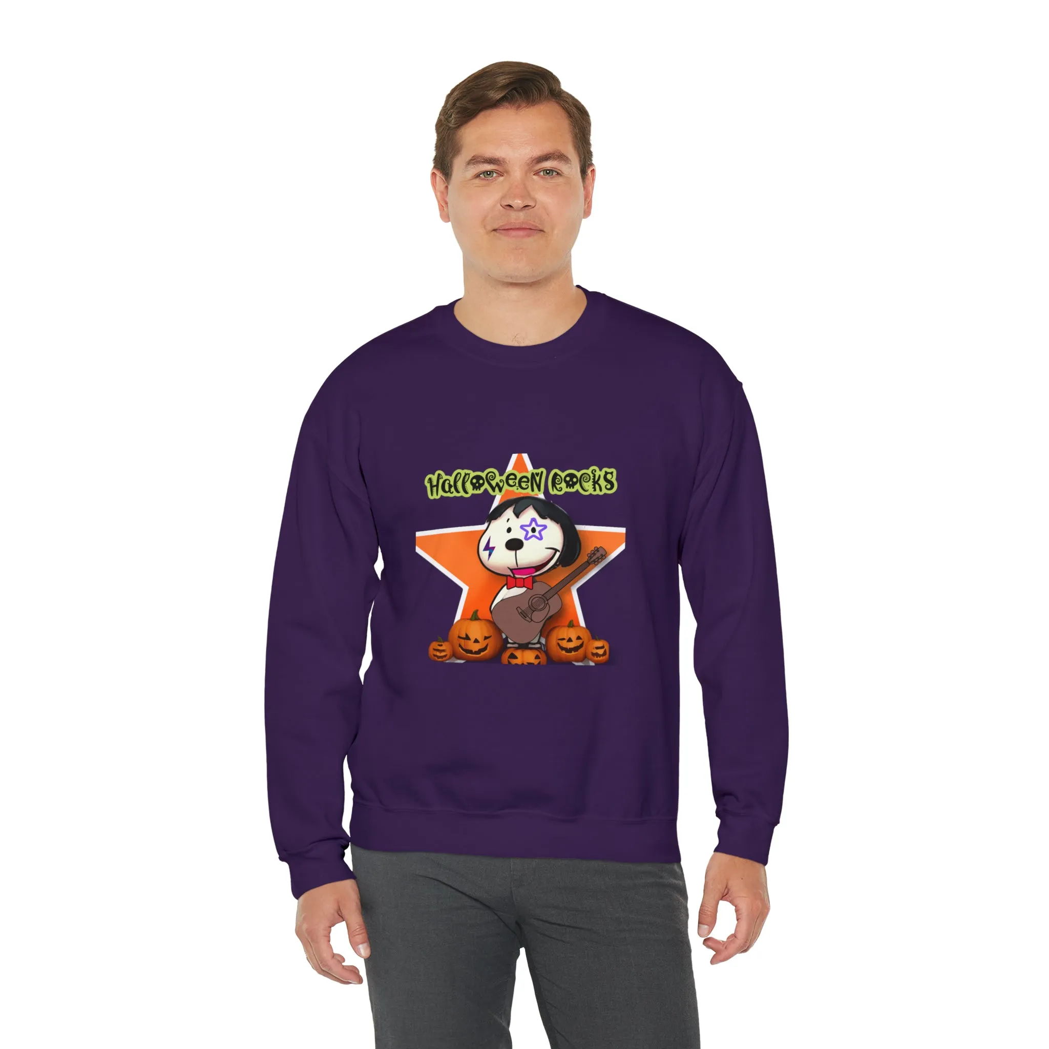 Halloween rocks Unisex Heavy Blend™ Crewneck Sweatshirt