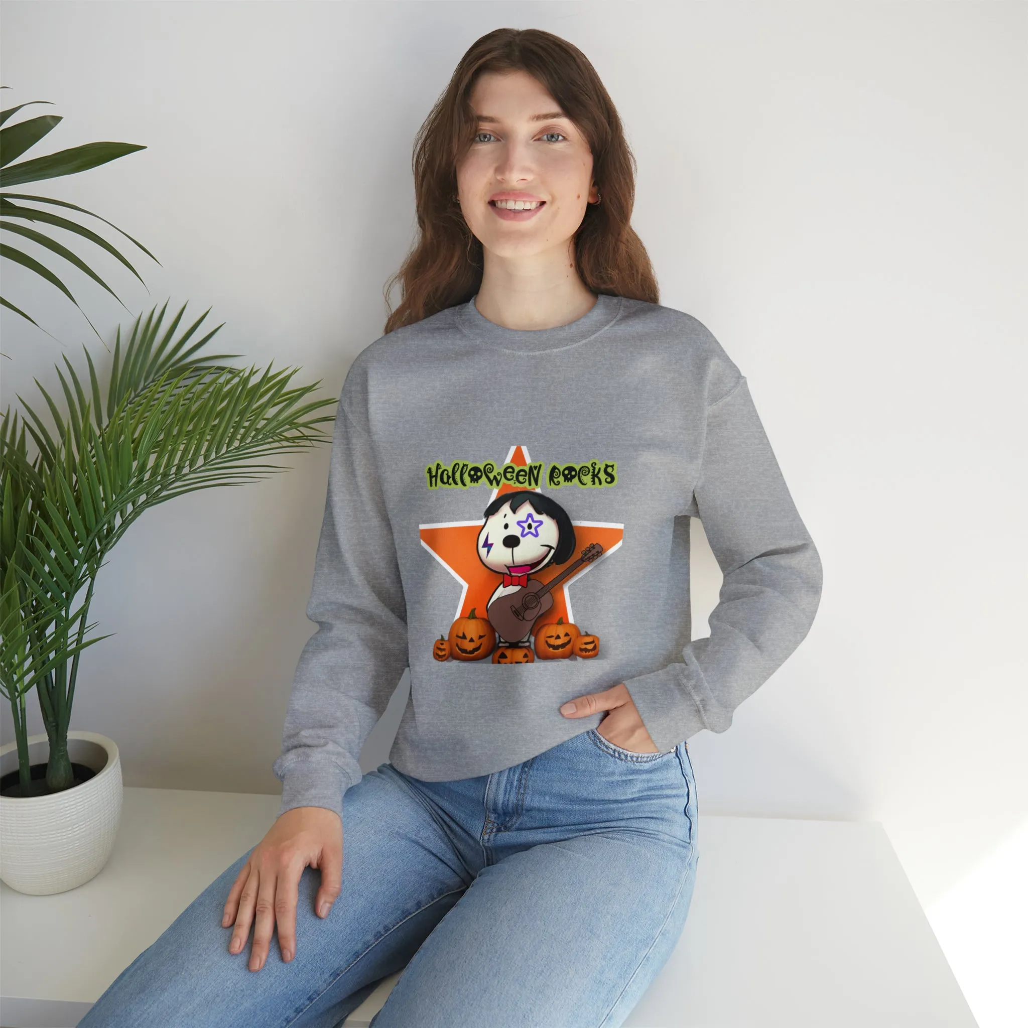 Halloween rocks Unisex Heavy Blend™ Crewneck Sweatshirt