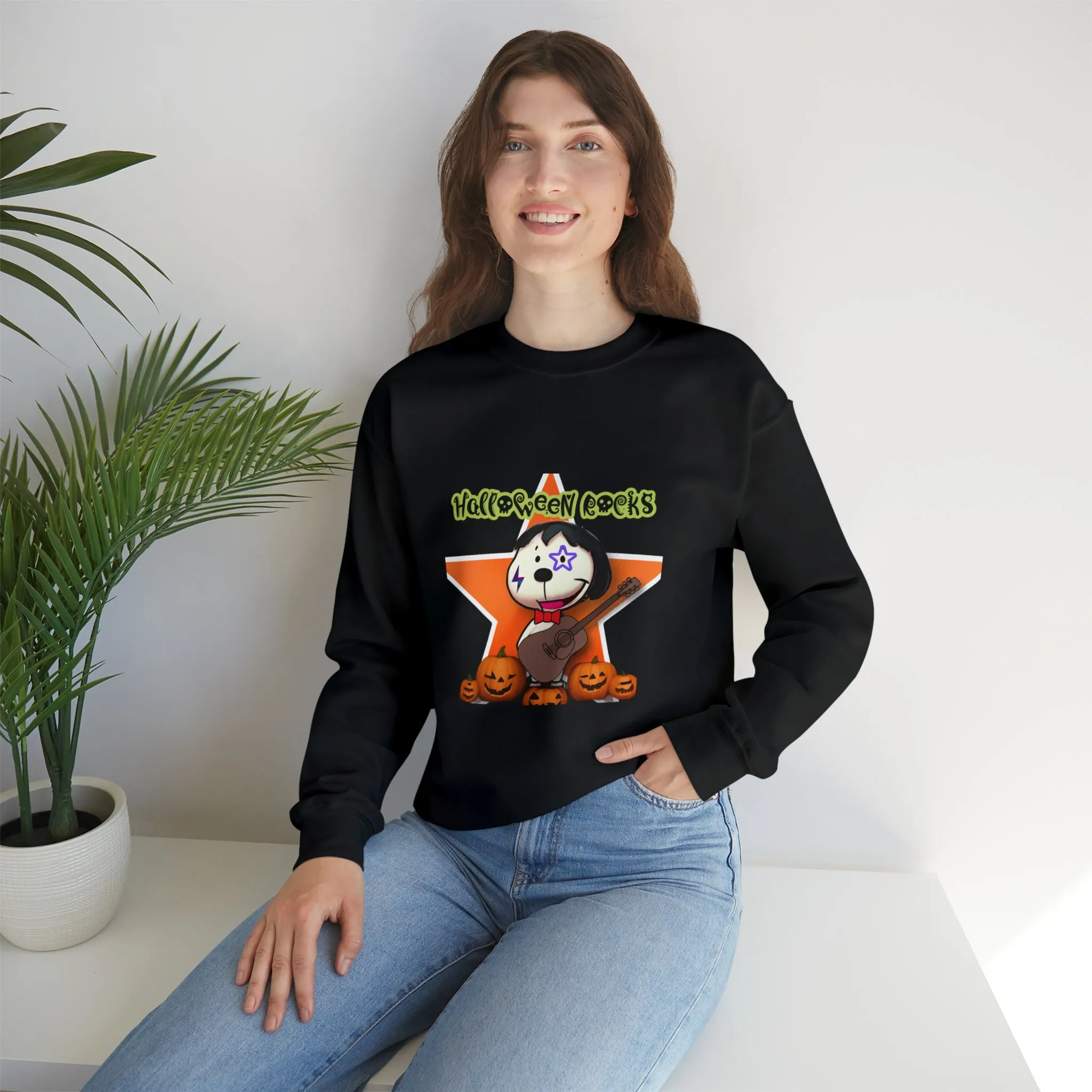 Halloween rocks Unisex Heavy Blend™ Crewneck Sweatshirt