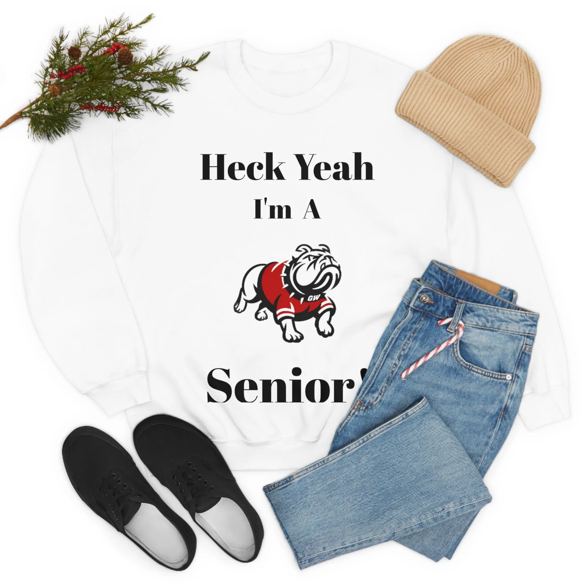 Heck Yeah I'm A Gardner Webb Senior Unisex Heavy Blend™ Crewneck Sweatshirt