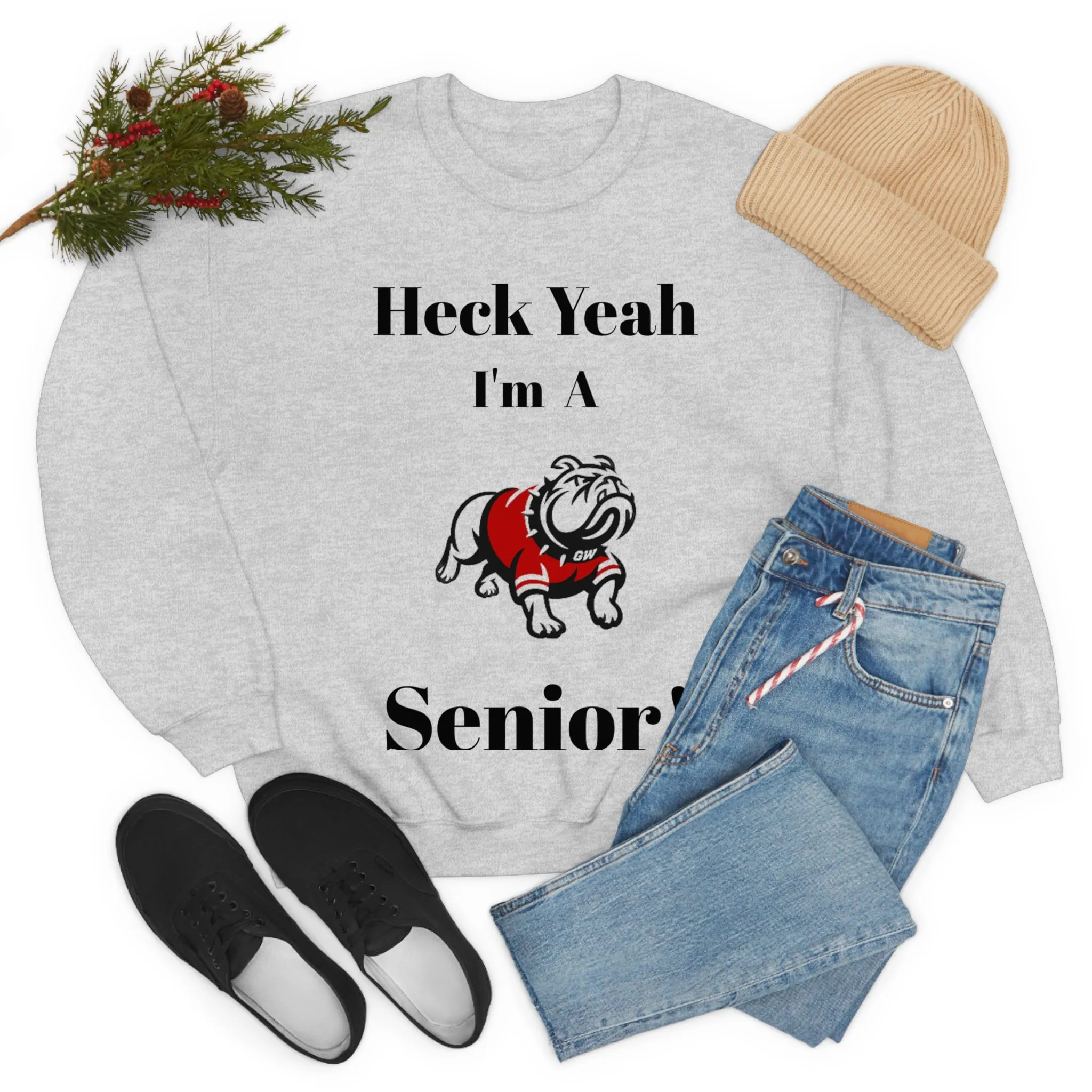 Heck Yeah I'm A Gardner Webb Senior Unisex Heavy Blend™ Crewneck Sweatshirt