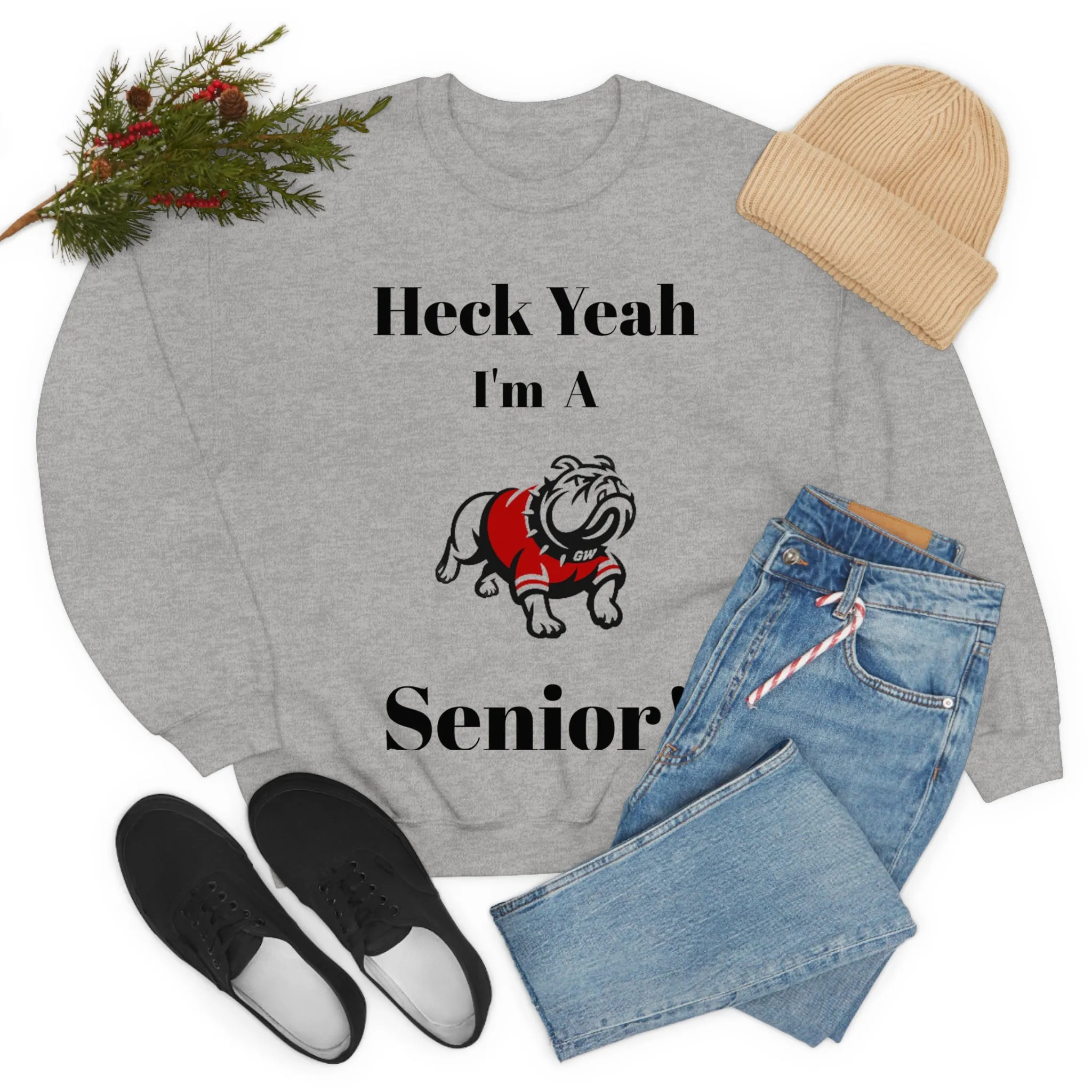 Heck Yeah I'm A Gardner Webb Senior Unisex Heavy Blend™ Crewneck Sweatshirt