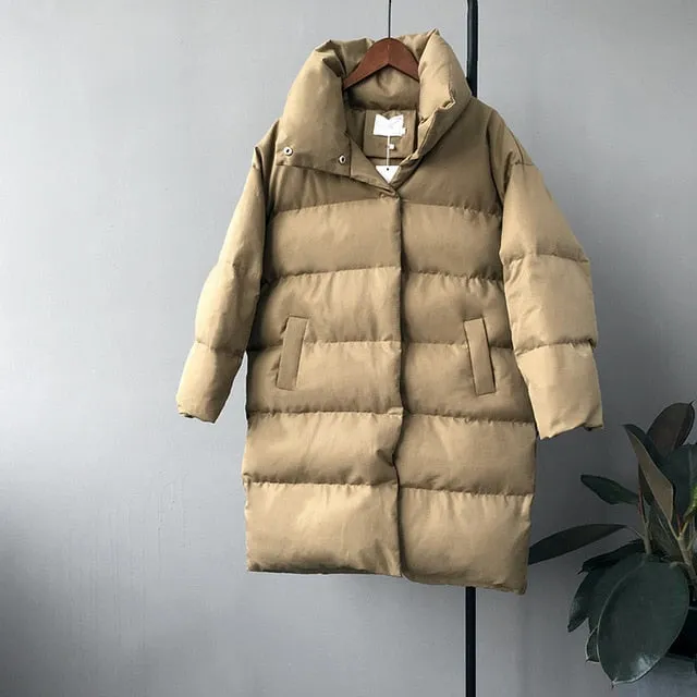 HXJJP Thick Jacket Women Winter Long Casual Warm  Oversize puffer