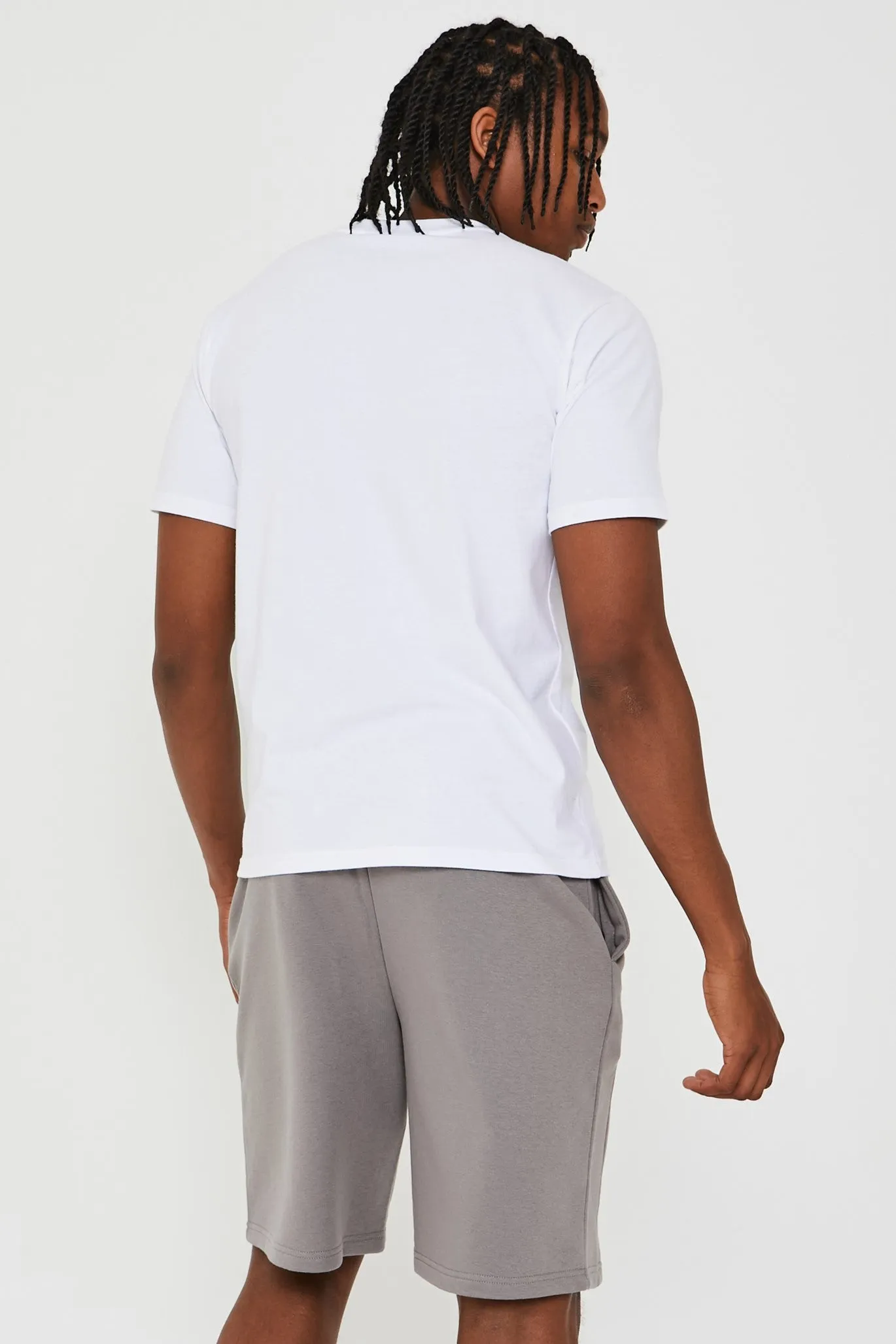 Ivy Road T-Shirt & Short Set - White / Grey