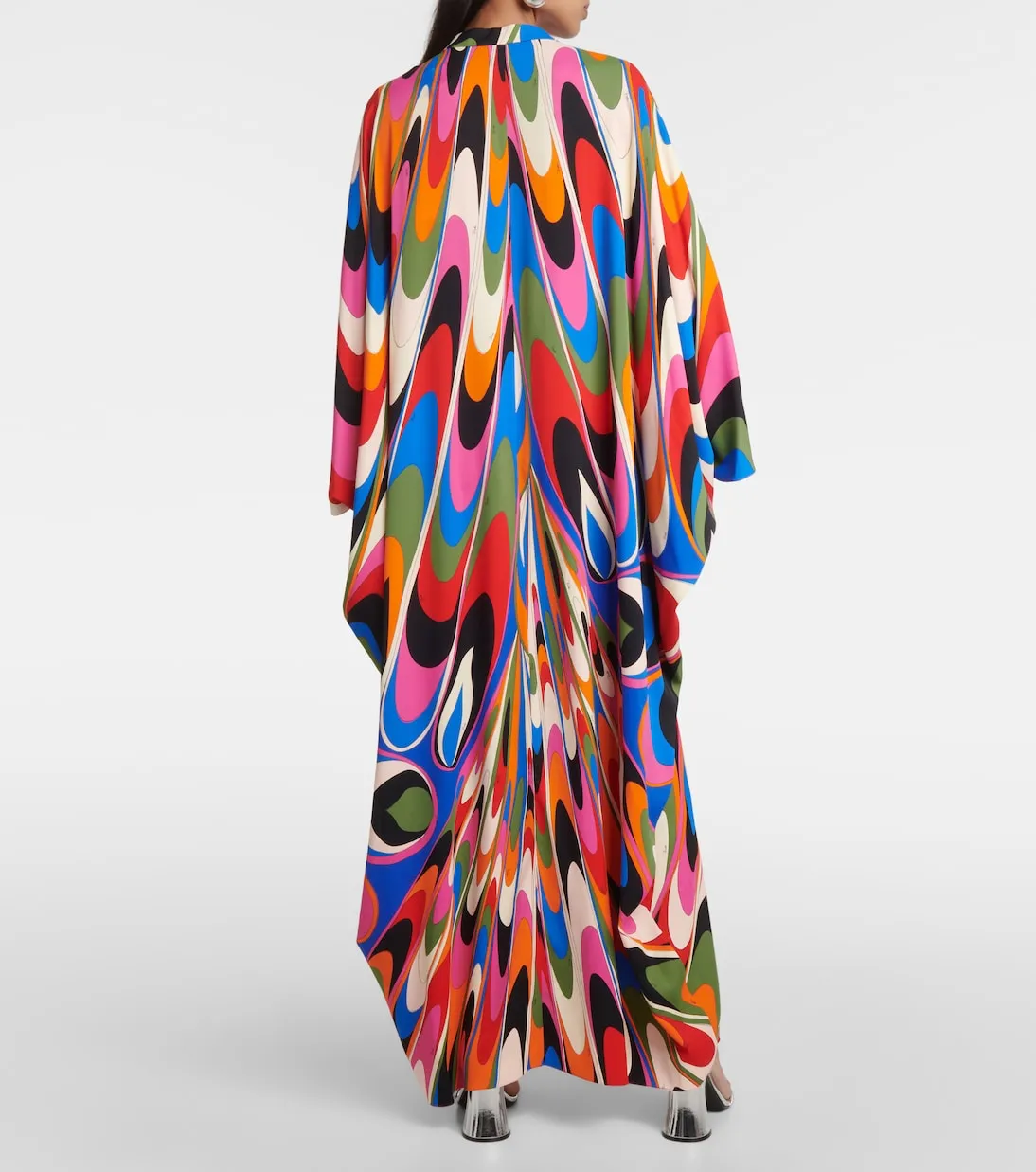 Kaftan with onde Pucci print, multicolor