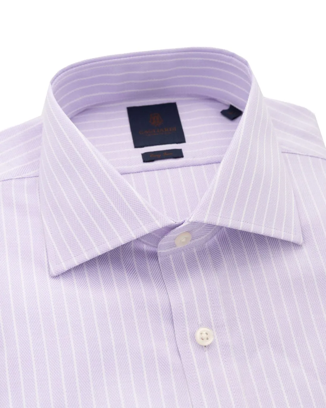 Lilac Herringbone Stripe Easy-iron Shirt