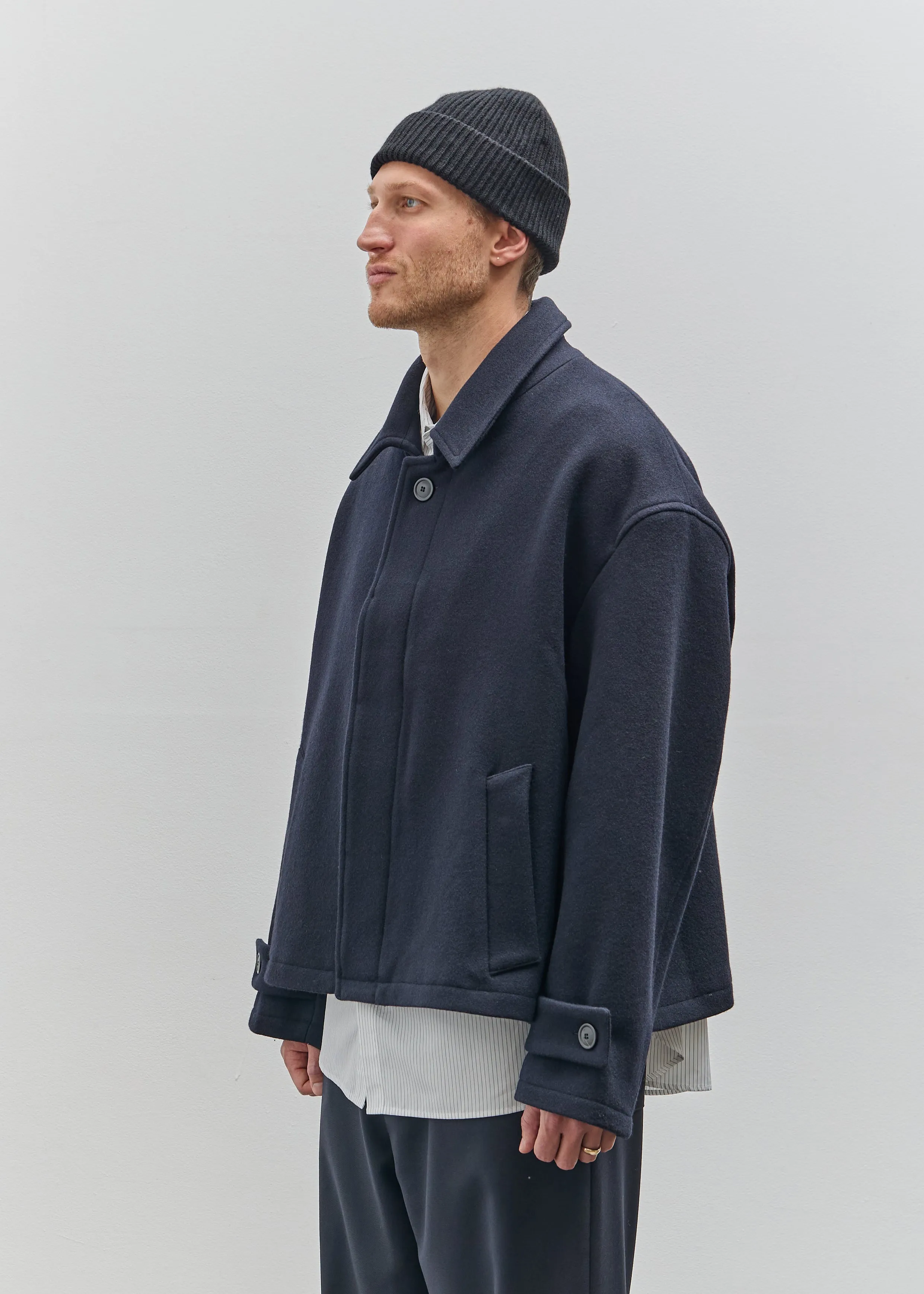 Lownn Short Mac Coat, Navy