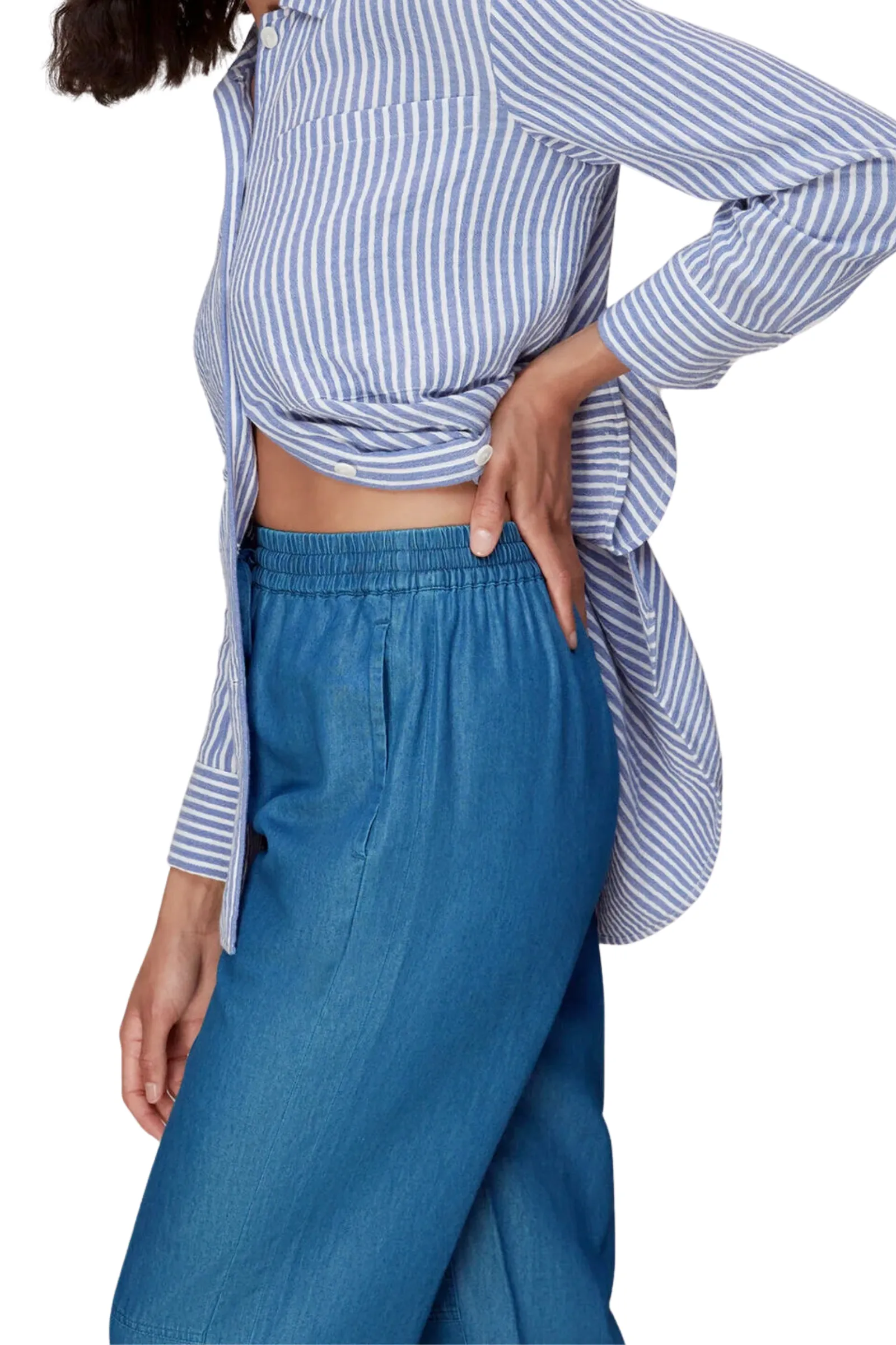 Lucy Chambray Barrel Trouser