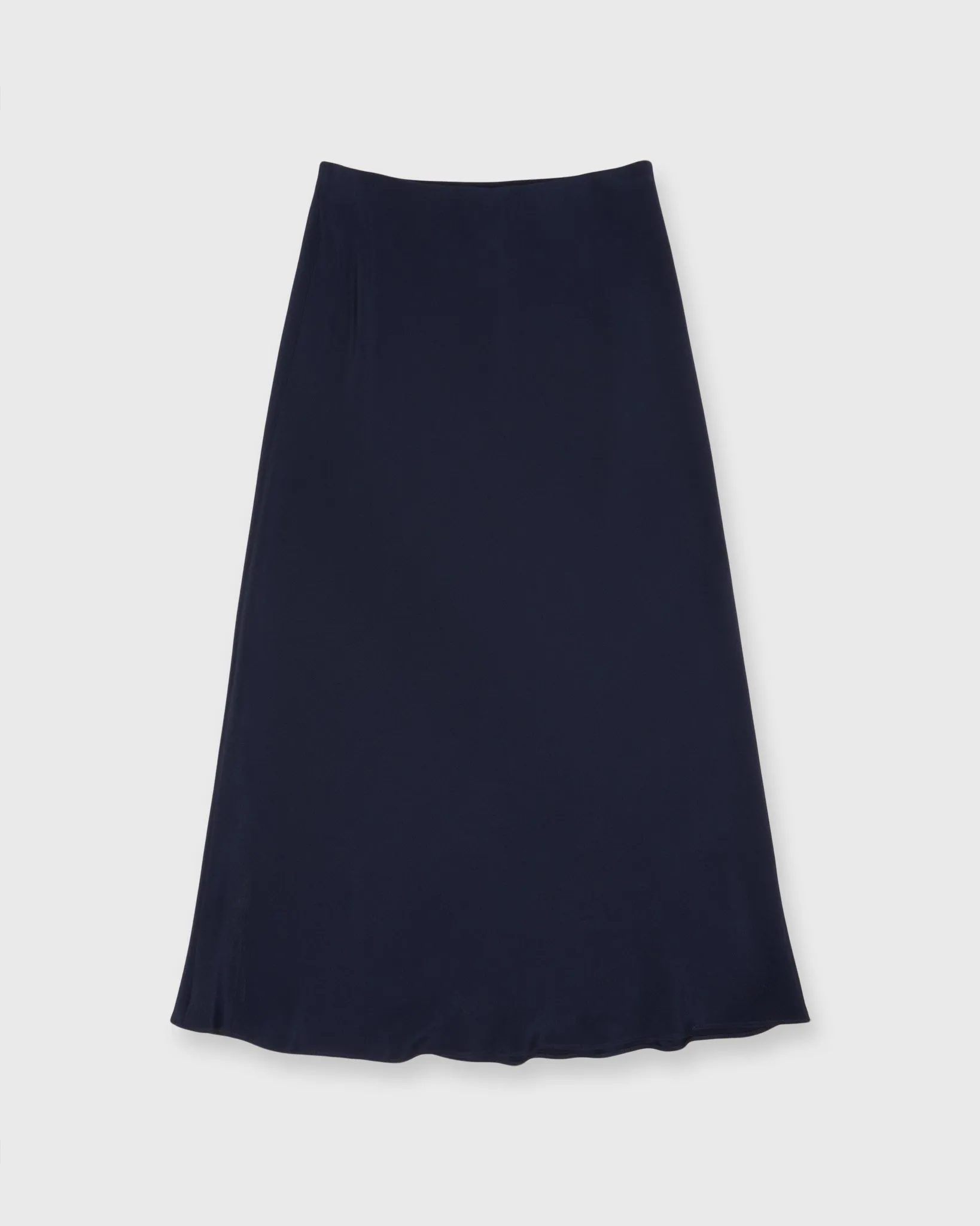 Mare Slip Skirt in Navy Silk Crepe de Chine